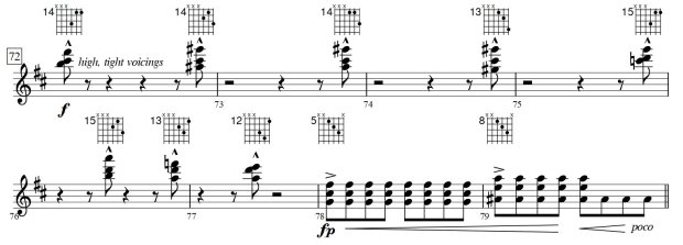 Recommended voicings for m.72-79 of #311-So Much Better