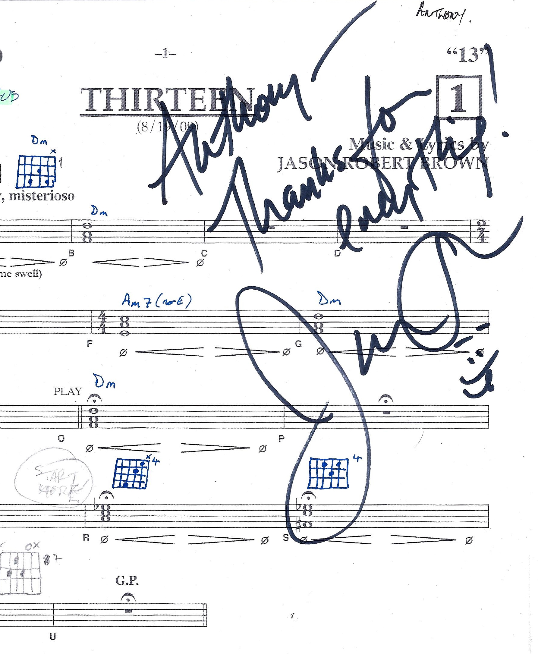 13 - autographed score